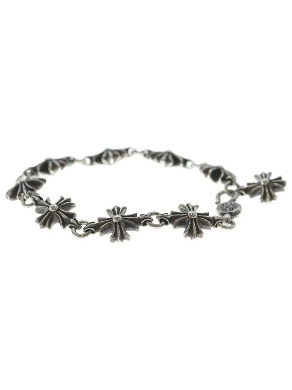 Chrome Hearts CO CH Plus Cutout Bracelet Silver